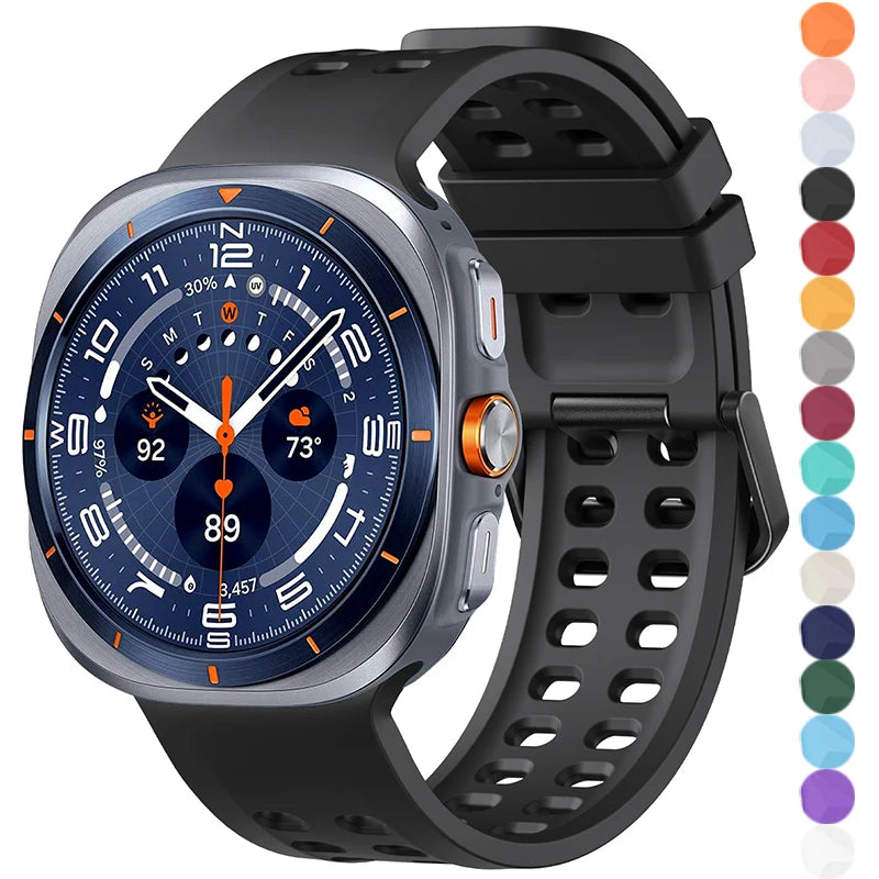 Strap for Samsung Galaxy Watch Ultra 47mm Sports Silicone Bracelet for Samsung Galaxy Watch 9 Ultra2 47mm Band Correa Qme
