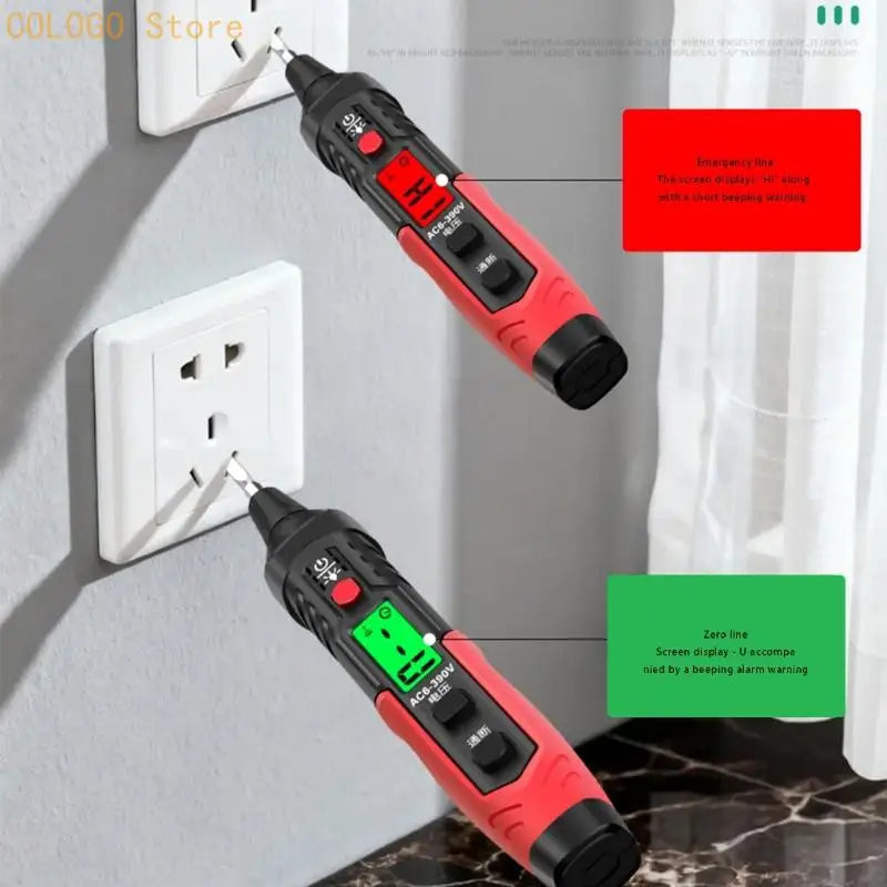 Testerer Pen AC6V-390V Detectors Meter Voltmeter Buzzers Alarm Qme