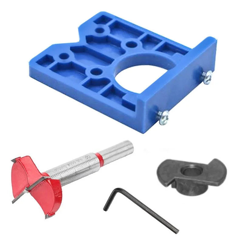 35mm Hinge Hole Drilling Guide Locator DIY Wood Furniture Door Cabinets Hinge Installation Drilling Jig ABS Woodworking Tools Qme C