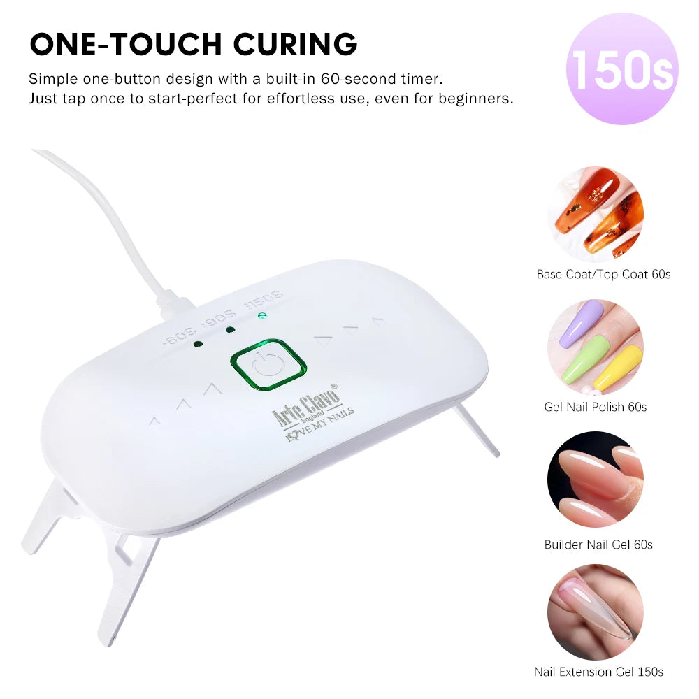 UV Resin Nail Dryer Machine Portable 60 90 150s 3 Levels Timing Qme
