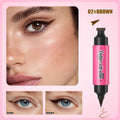 2 IN 1 Rotatable Winged Eyeliner Stamp Waterproof Quick Dry No Smudge Long Lasting Liquid Eyeliner Pen for Beginners Lazy Makeup Qme 9604-2