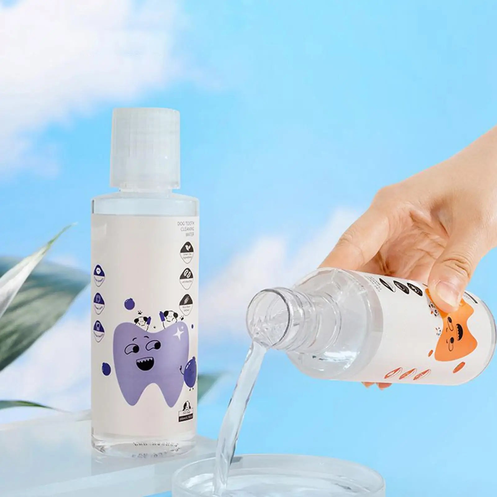 Dog Breath Water Additive 200ml Natural Healthy Bad Breath Remover Solution for Indoor Outdoor Travel Brushing Grooming Health Qme