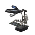 Magnifier 2 5 X 5X 3rd Aid Clip LED Lighting Hand Welding Stand Qme TE-800