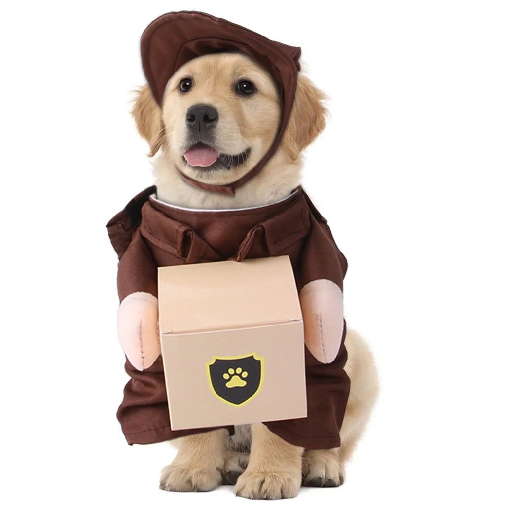 Creative Pet Transformer Costume Postman Styling Dress Up Costumes Funny Party Cosplay Dog Clothes Cute Cosplay Supplies Outfits Qme