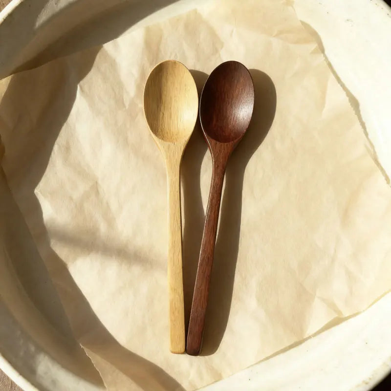 Wooden Spoon Tableware Kitchen Cooking Utensil Tools Soup Tea Spoon Catering Cooking Tool Coffee Soup Teaspoon Honey Spoon Qme