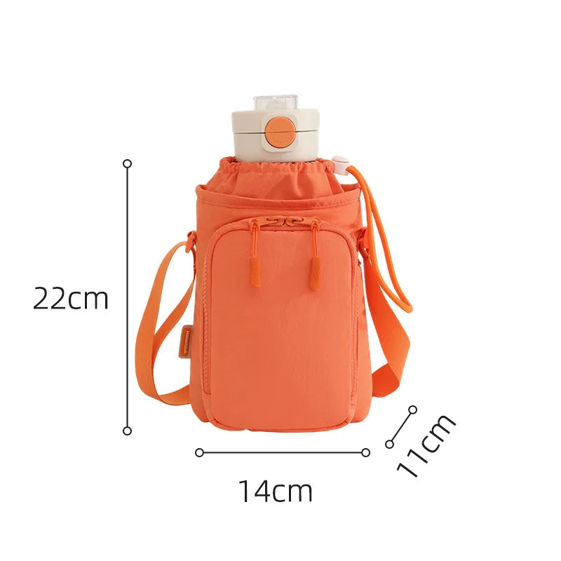 A Mobile Phone Bag New Crossbody Shoulder Water Bottle Bag Waterproof Yoga Bag Running Sports Outdoor Portable Bag Qme Orange