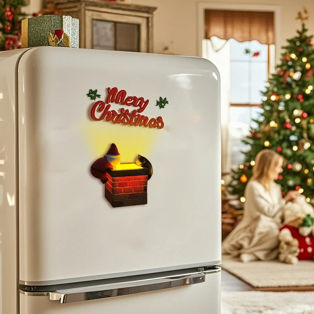 Kitchen Magnets For Refrigerator Glow Christmas Refrigerator Magnet Magnetic Sticker For Fridge Metal Door Bulletin Board Qme