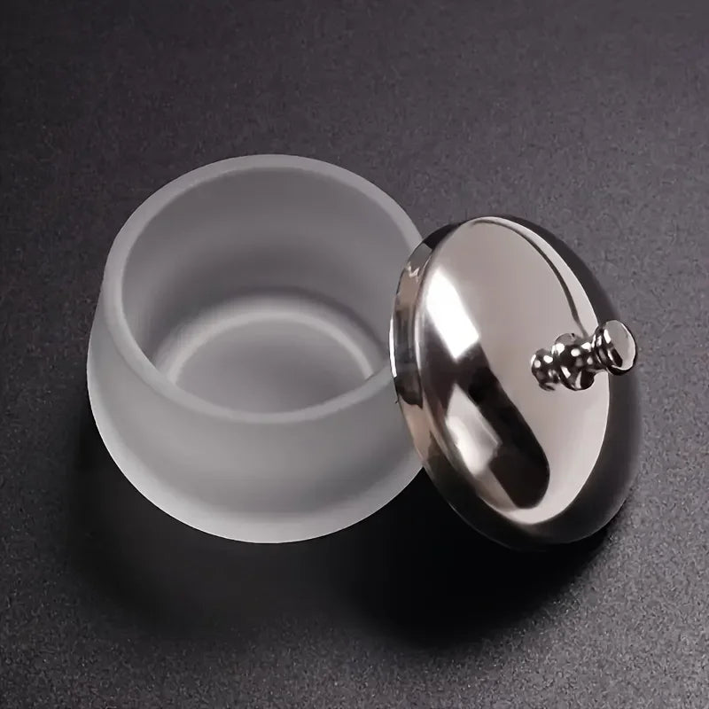 Clear Easy-to-Clean Nail Polish Remover Container for Salon & Home Use, Hygienic Manicure Tool for Hands, Feet & Nail Care Qme