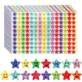10 Pack,Star Expression Laser Stickers for Reward, Behavior Chart, School Classroom Student Teacher Supplies, 1CM Diameter Qme 10 Pcs set