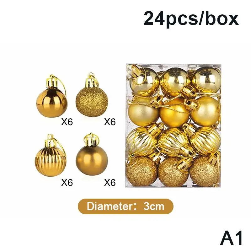 Waterproof Christmas Balls Fadeless Xmas Tree Hanging Ornaments Qme A1