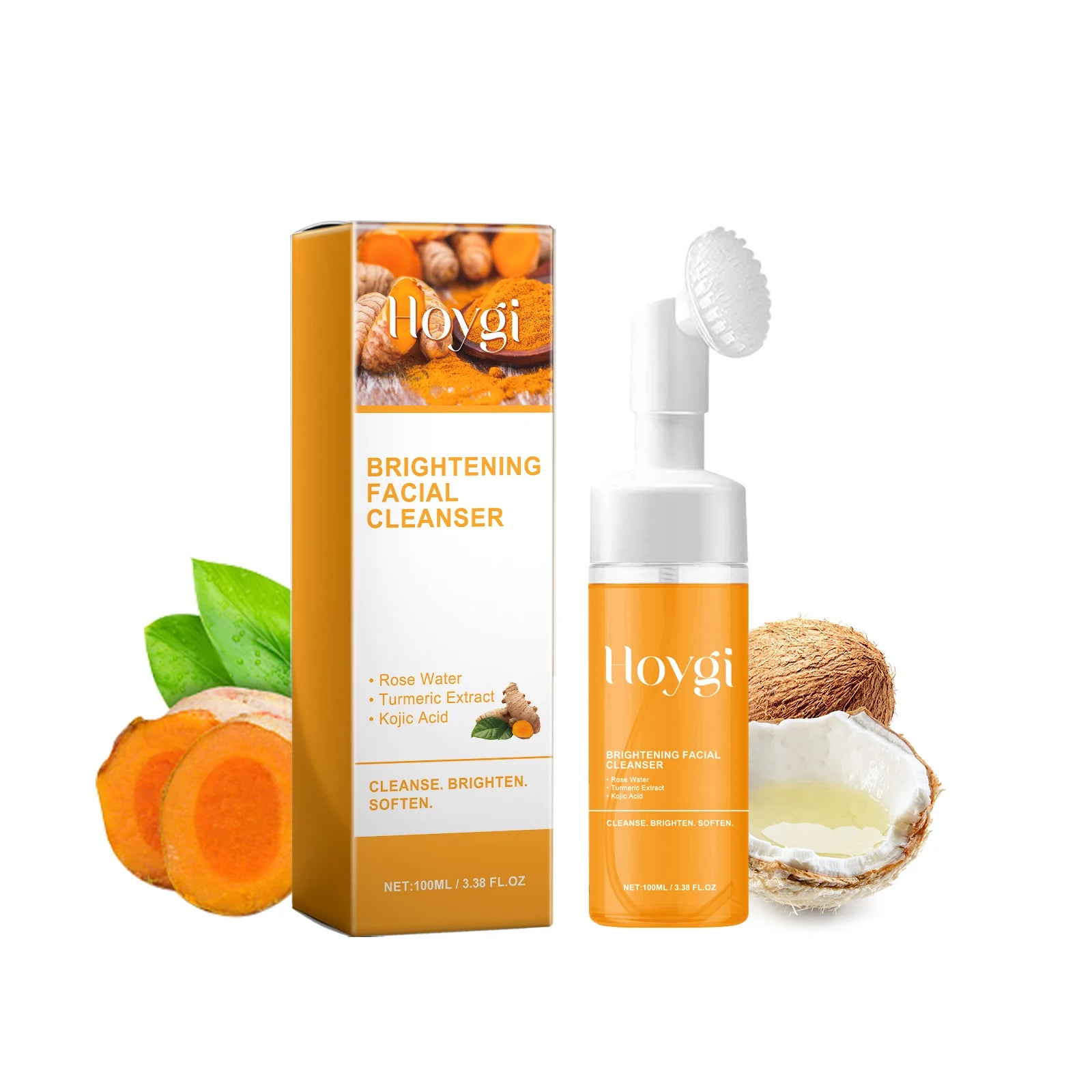 Turmeric Cleanser Deeply Cleansing Kojic Acid Blackhead Remover Skin Cleansing Oil Control Fade Acne Marks Brighten Foam Cleanse Qme 100ml
