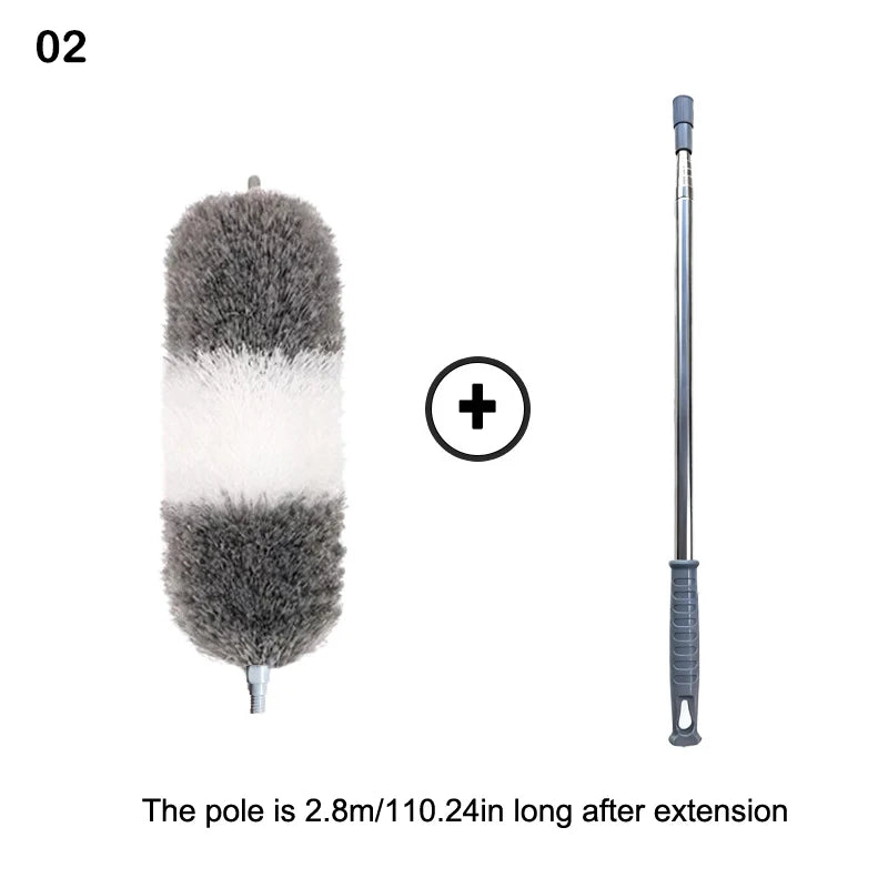 Microfiber Dusting Brush Reusable Ceiling Cleaning Tool Dust Dusters Qme 2