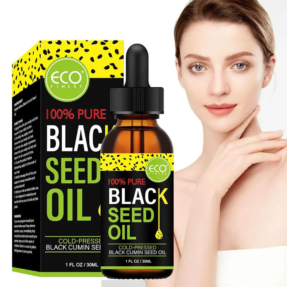 Pure Cold Pressed Black Seed Oil Improves Hair Line Toughness Nourishes The Body Skin Hair Massage Moisturizing For Skin Hair Qme