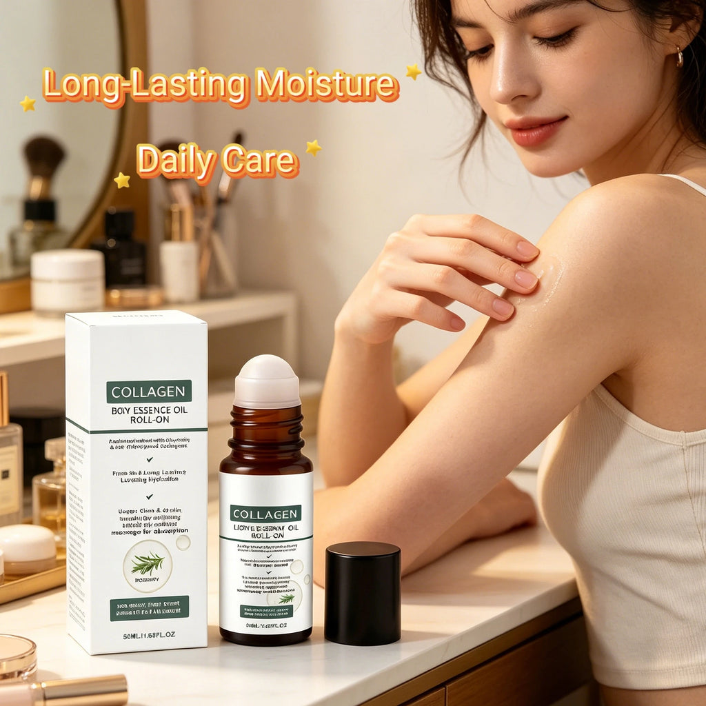 Body Roller Essential Oils Reduce Wrinkles Firming Skin Relax Muscles Quick Absorption Soothing Body Moisturing Massage Serum Qme