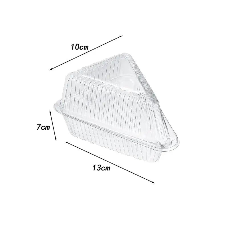 50 Stackable Sandwich Holder Fruit Cake Slice Container Clear Qme