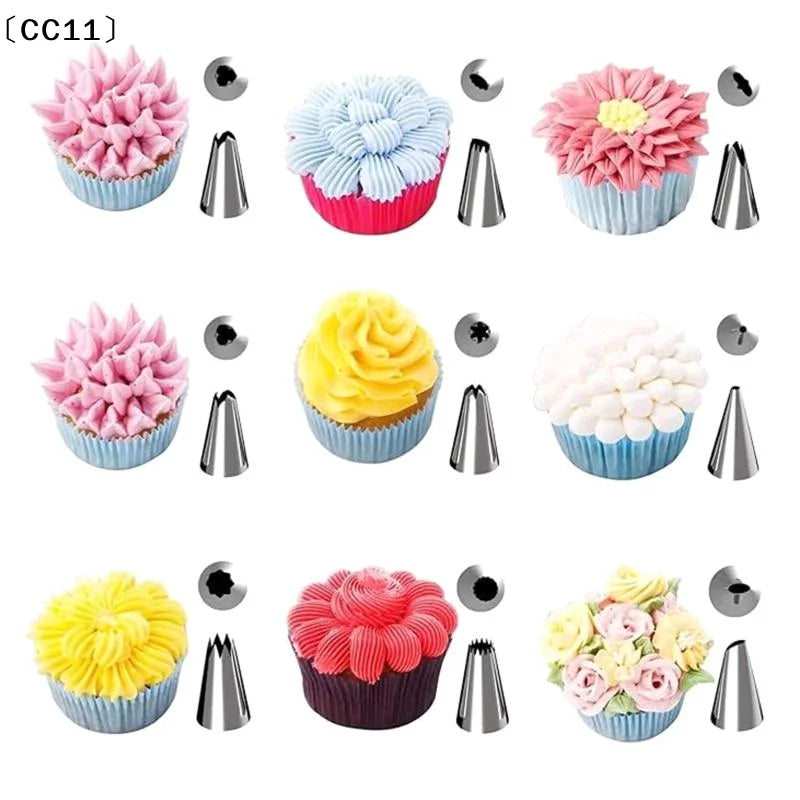 Stainless Steel 24 Icing Cream Piping Nozzle Tips Cake Decorating Qme