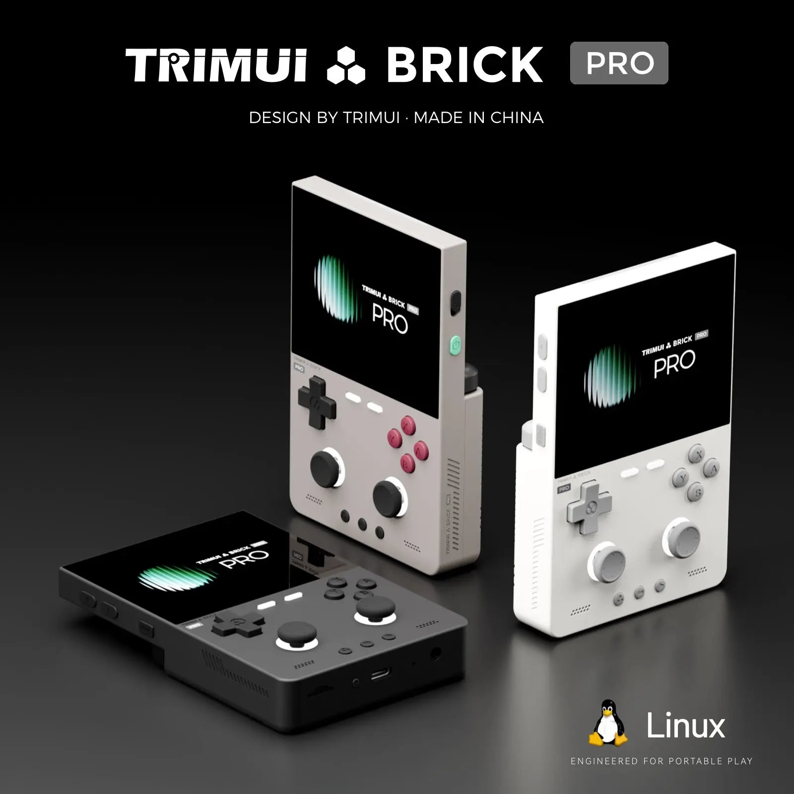 For TRIMUI Brick Pro Open-Source Handheld Console Ambient Lighting Retro Handheld Game Console for Outdoor Travel Daily Commute Qme