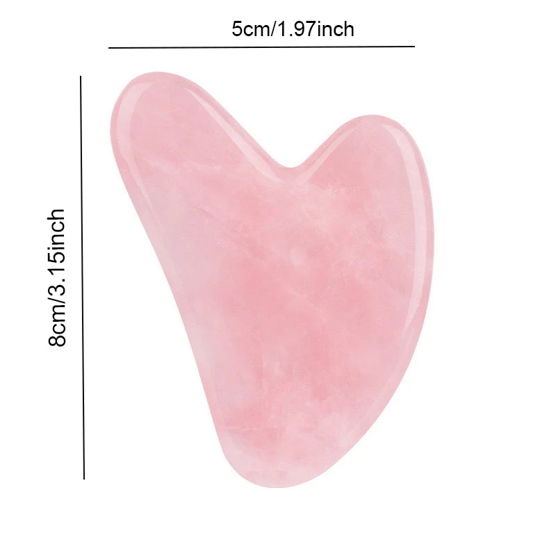 Heart Guasha Stone Face Rose Natural Jade Massage Tool Chin Nose Qme Pink China Mainland