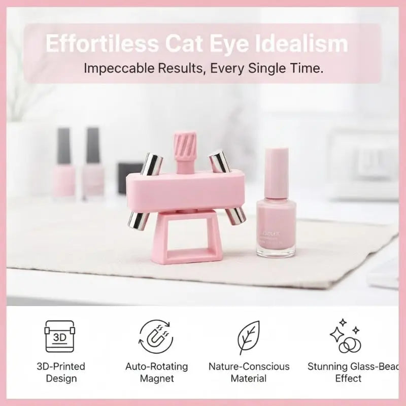 Adjustable Glass Bead Cat Eye Nail Magnet Tool Scratch Resistant Qme