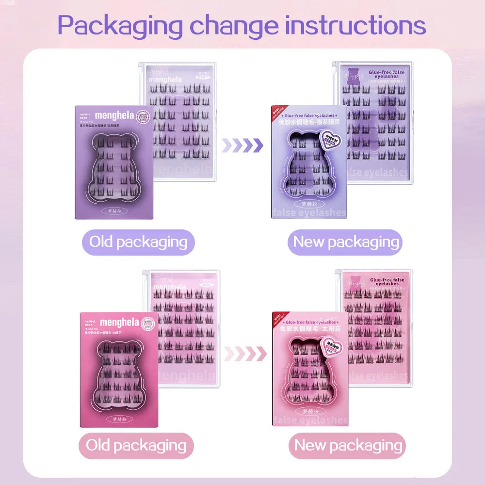 Fairy Glue-free False Eyelashes Easy Rebound No Need Remove Segmented Qme