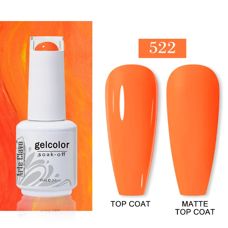Arte Clavo15ml Gel Nail Polish Art 65 Colors Colorful Soak Off UV