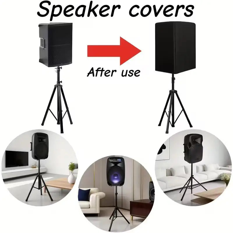 Resilient 210D Oxford Cloth Black Speaker Covers Water Dust Qme