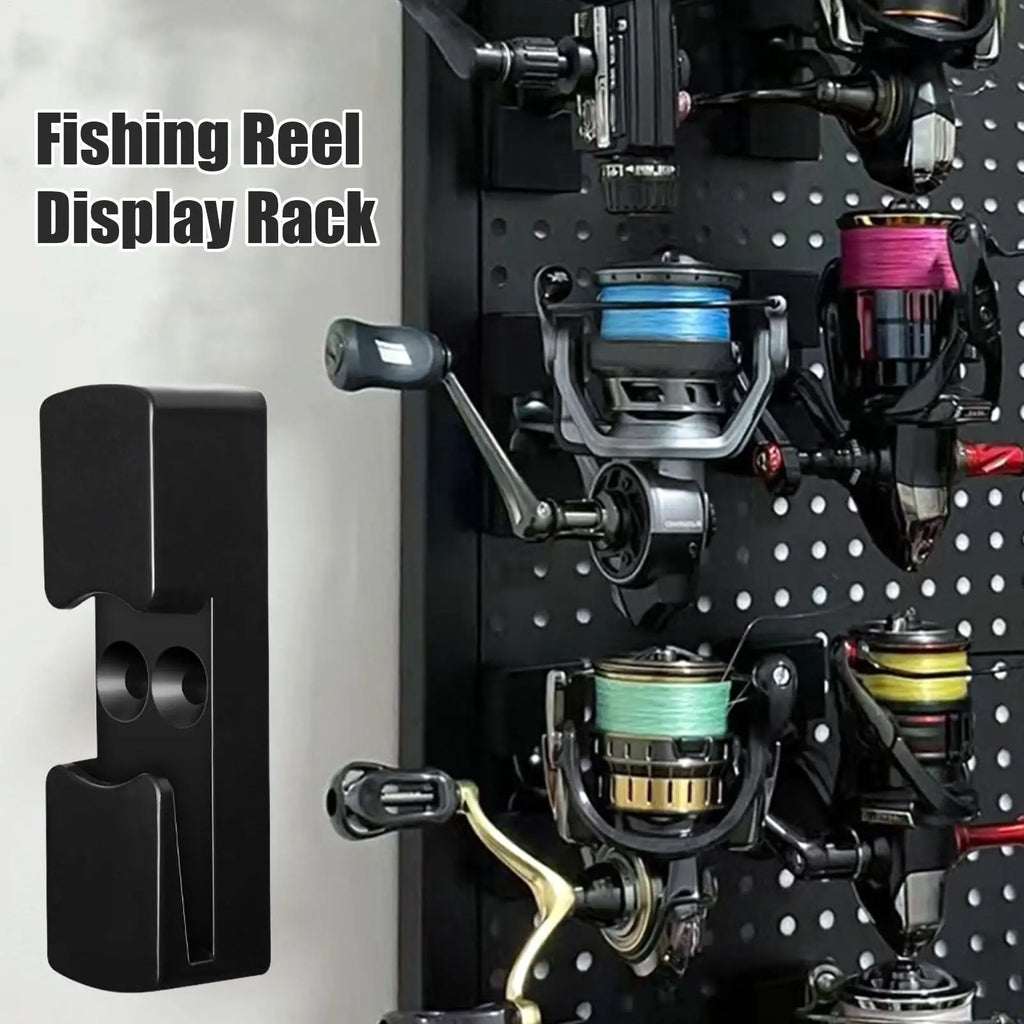 Fishing Reel Display Shelf Fishing Reel Wall Organizer Quick-Release Tackle Storage Hanger For Boat Kayak Truck Garage Door Qme