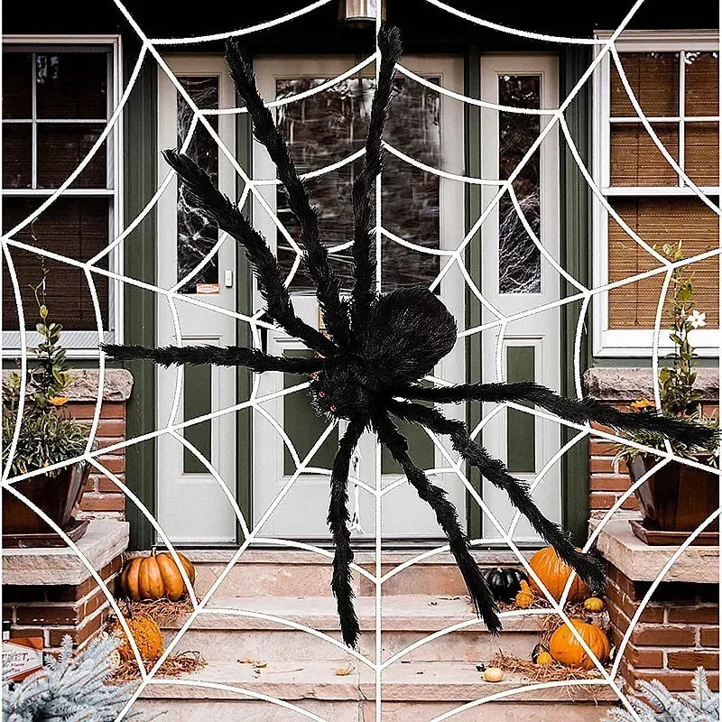 Halloween Big Plush Spider Halloween Decoration Party Props Outdoor Big Spider 30cm/75cm Chamber Trick A Prank Big Spider Qme