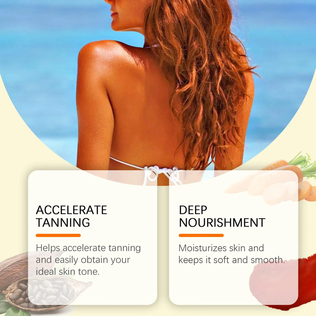 Sunless Tanning Gel Intensive Self Tanner Face Body Natural Bronzer Wheat Moisturizing Hydrating Summer Sunbed Self Fake Tan Gel Qme