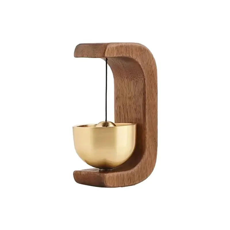 Magnetic Inhalation Home Wind-bell Beech Car Into Door Remind Bell Qme walnut