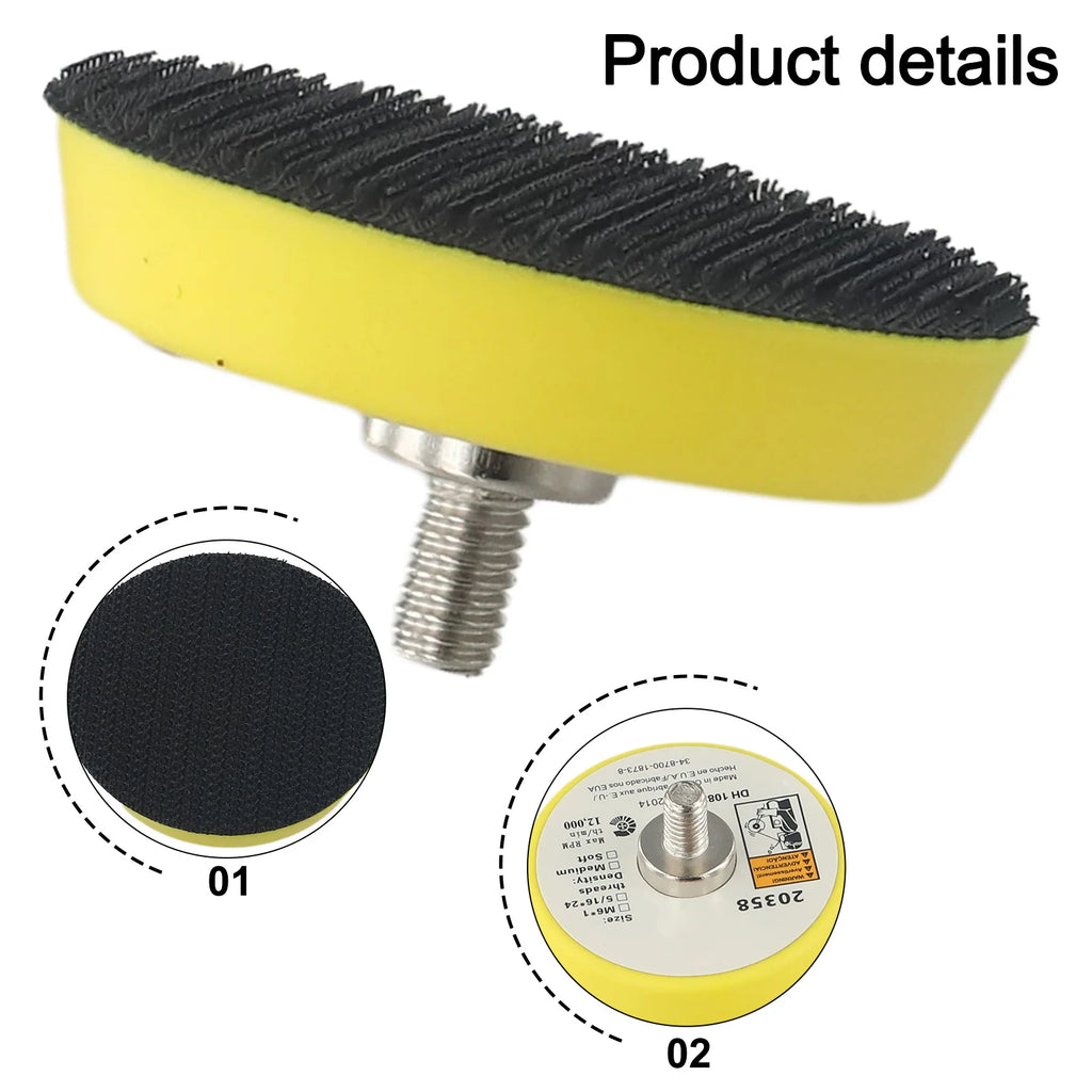1pcs Polishing Sanding Disc Backing Pad M6/M8 For Pneumatic Sander 2/3/5 Inch For Artificial Stone Power Tool Part Qme
