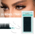 NATUHANA 16lines 8 Eyelash Extension 100 Handmade Natural Soft False Qme B 0.05mm 8-15Mix