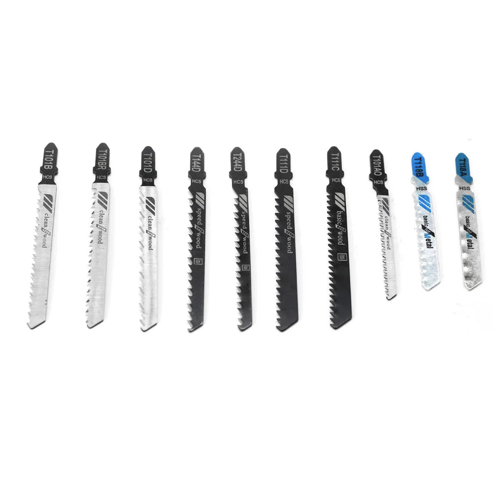 10pcs Multi-Purpose Electric Saw For Blades Jigsaw For Blades High Carbon Steel For Woodworking Metal Plastic Machines Qme