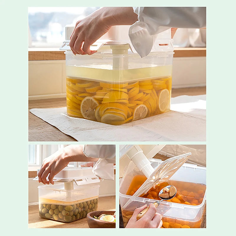Gherkin Sauerkraut Kimchi Storage Container Fermentation 4 Pickle Jar Qme