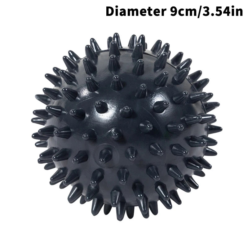 Meridian Massage Ball Fascia Muscle Relaxation Yoga Fitness Waist Qme 9cm Black