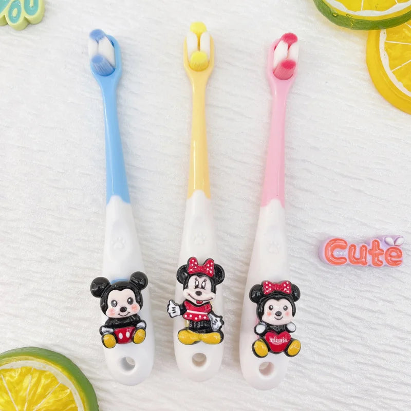 Mickey Minnie Soft-bristle Toothbrushes Gentle Gums Teeth Students Qme