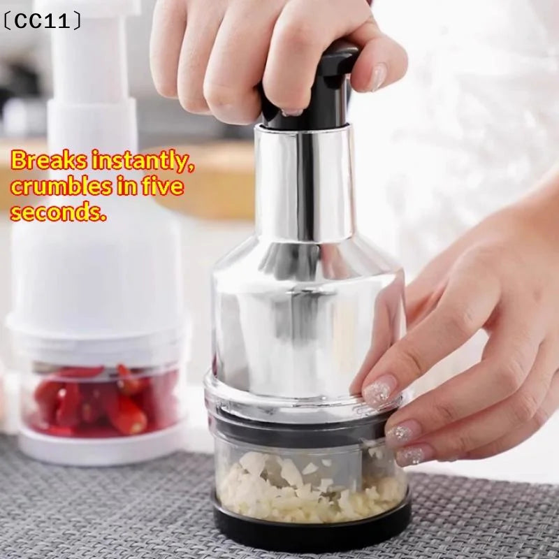 Hand Manual Mincer Garlic Press Chopper Vegetable Slicer 304 Qme