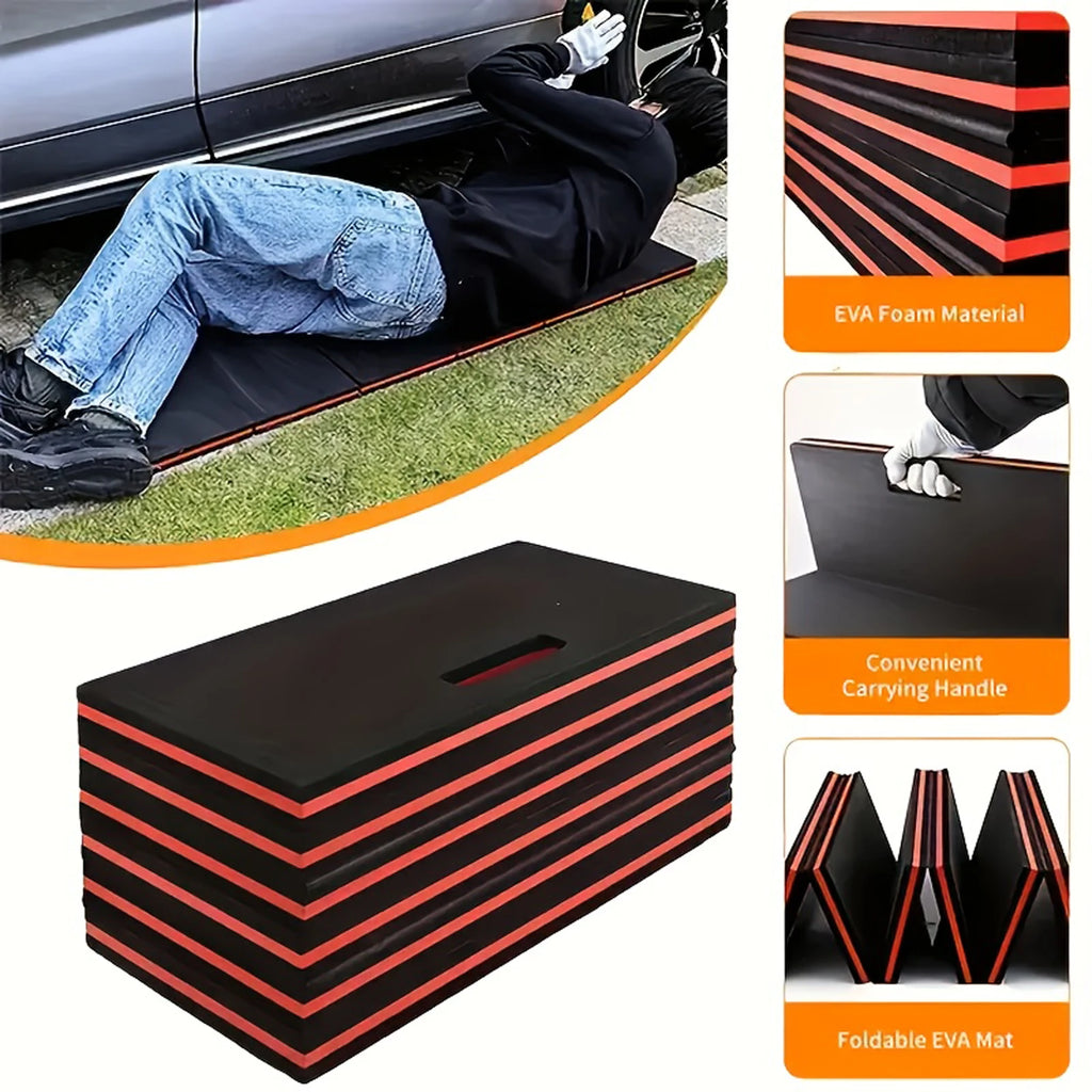 EVA Foldable Car Repair Mat Lightweight Waterproof Portable Mechanics Work Pad for Auto Maintenance Camping Hiking Gardening Qme