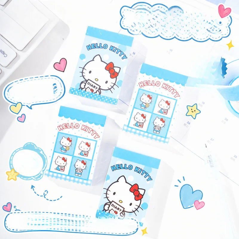 Hello Kitty Kuromi Sticker Book Portable Pocket Planner Stickers Mini Qme