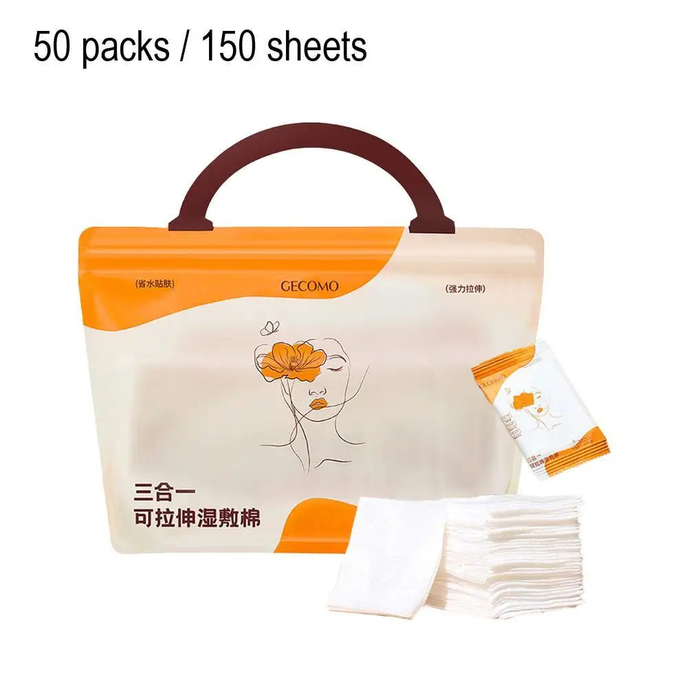 Stretchable Wet Compress Cotton Pads Face Efficiency Disposable Qme 1 bag