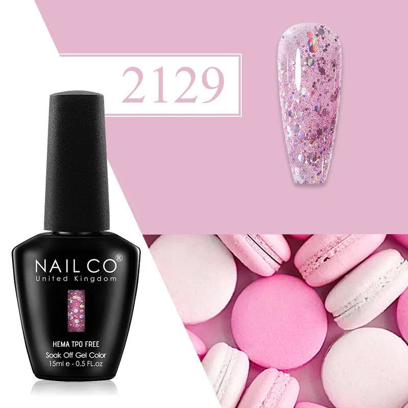 NAILCO Plum Gel Nail Polish Matte Coat Autumn Winter Semi Permanent