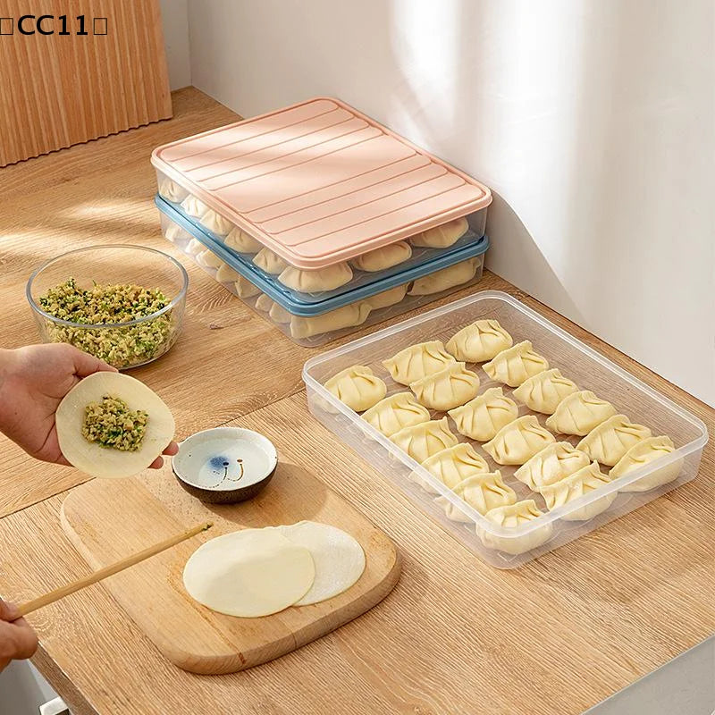 Food Egg Crisper Box Refrigerator Dumpling Wonton Fresh-keeping Qme