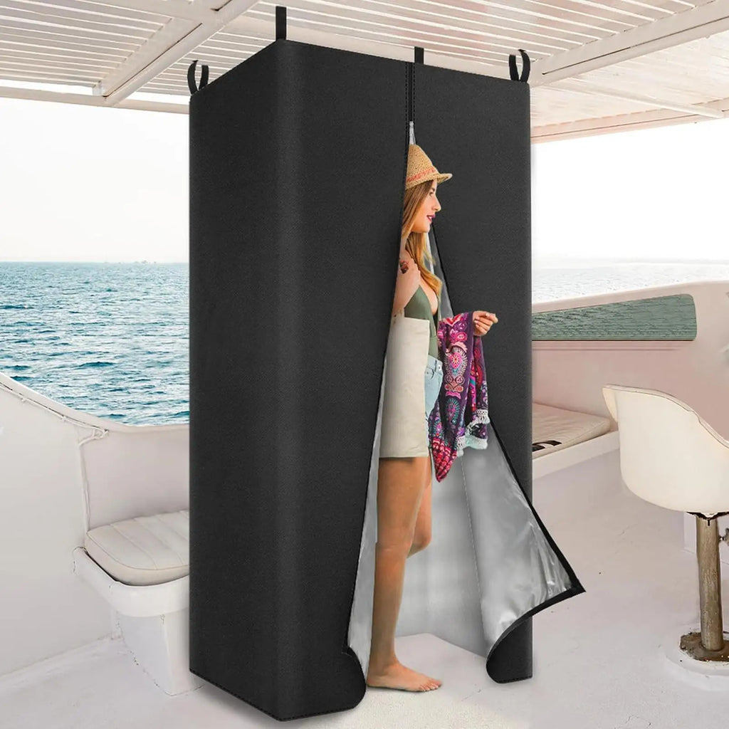 Portable Privacy Shower Tent Outdoor Waterproof Changing Room Shelter for Camping Hiking Beach Toilet Shower Bathroom Beach Boat Qme