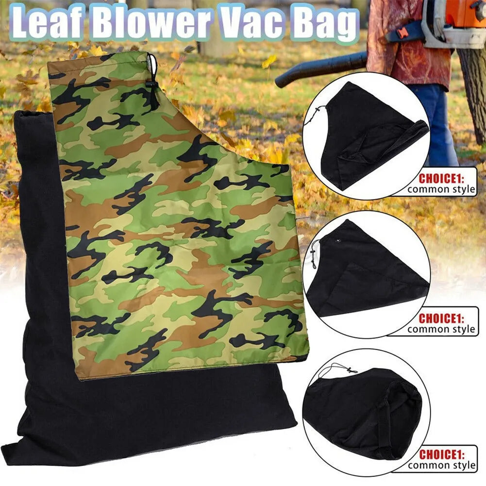 1x Zip Type Leaf Blower Vacuum Bag Lawn Cleaner Bag Garden Tool Garden Leaf Shredder Collection Bag Replacement Storage Qme