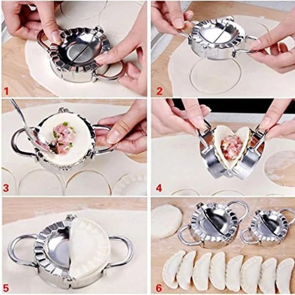 Stainless Steel Dumpling Maker Skin Mold Ravioli Press Pie Making Qme