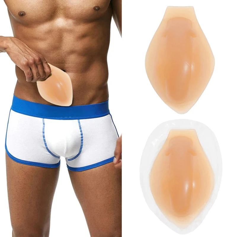 Mens 3D Silicone Pouch Gaff Pads Underwear Inserts Crotch Enhancer Skiing Protective Gear For Sports Dancing Crossdresser. Qme