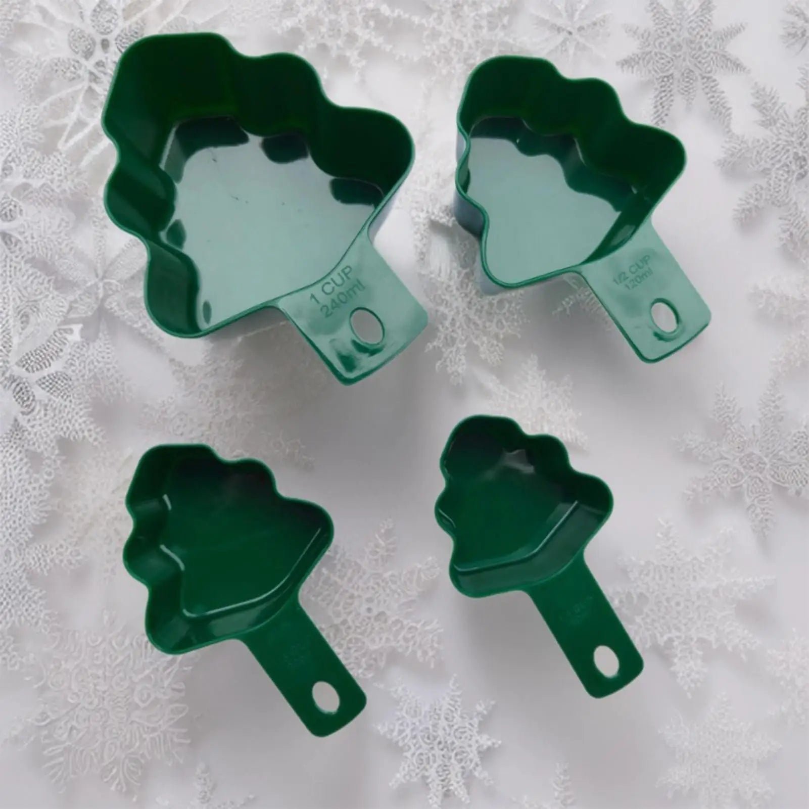 8pcs measuring spoon Christmas tree shaped measuring spoon measuring cup baking small tool for Home Cooking Qme