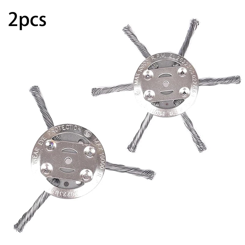 6Inch Steel Wire Grass Trimmer Head - Universal Brush Cutter Steel Head For Lawn Mower Edging - Replacement Trimmer Blade Qme A1