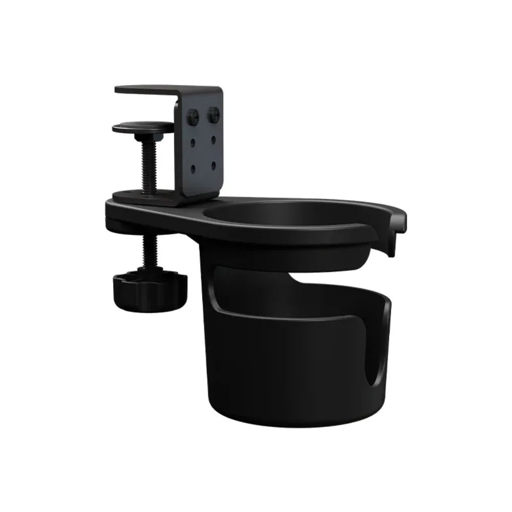 360 Rotating Desk Cup Holder Clamp Anti-spill Clip Table Rotatable Qme Black