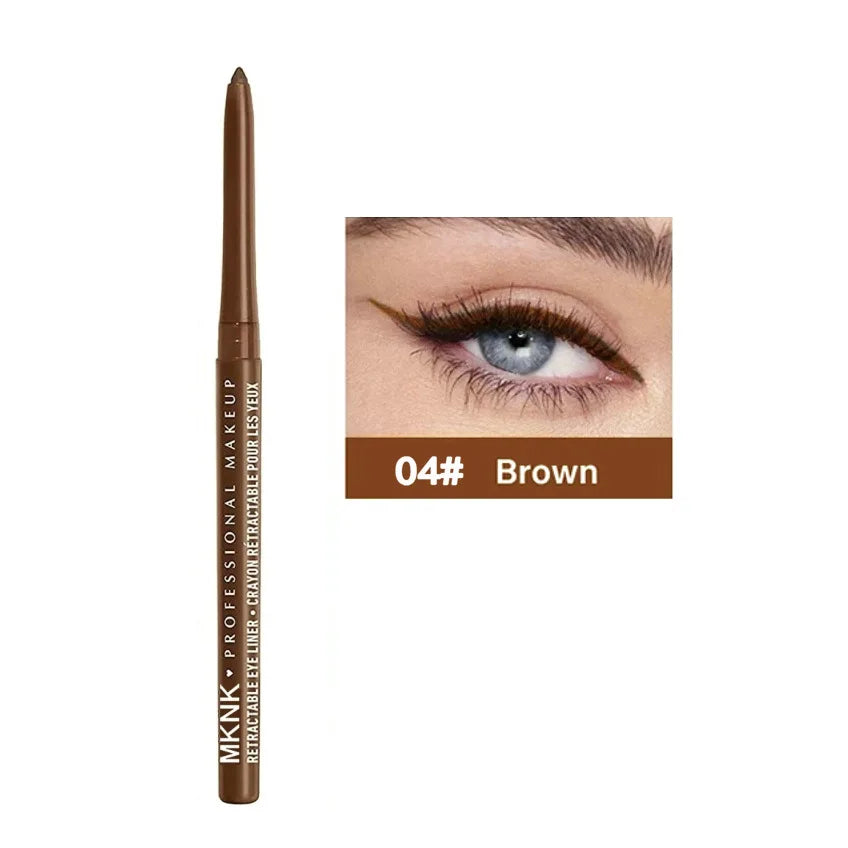 Auto Rotating Eyeliner Gel Pencil Lip Liner Easy Pigment Eye Makeup Qme 04